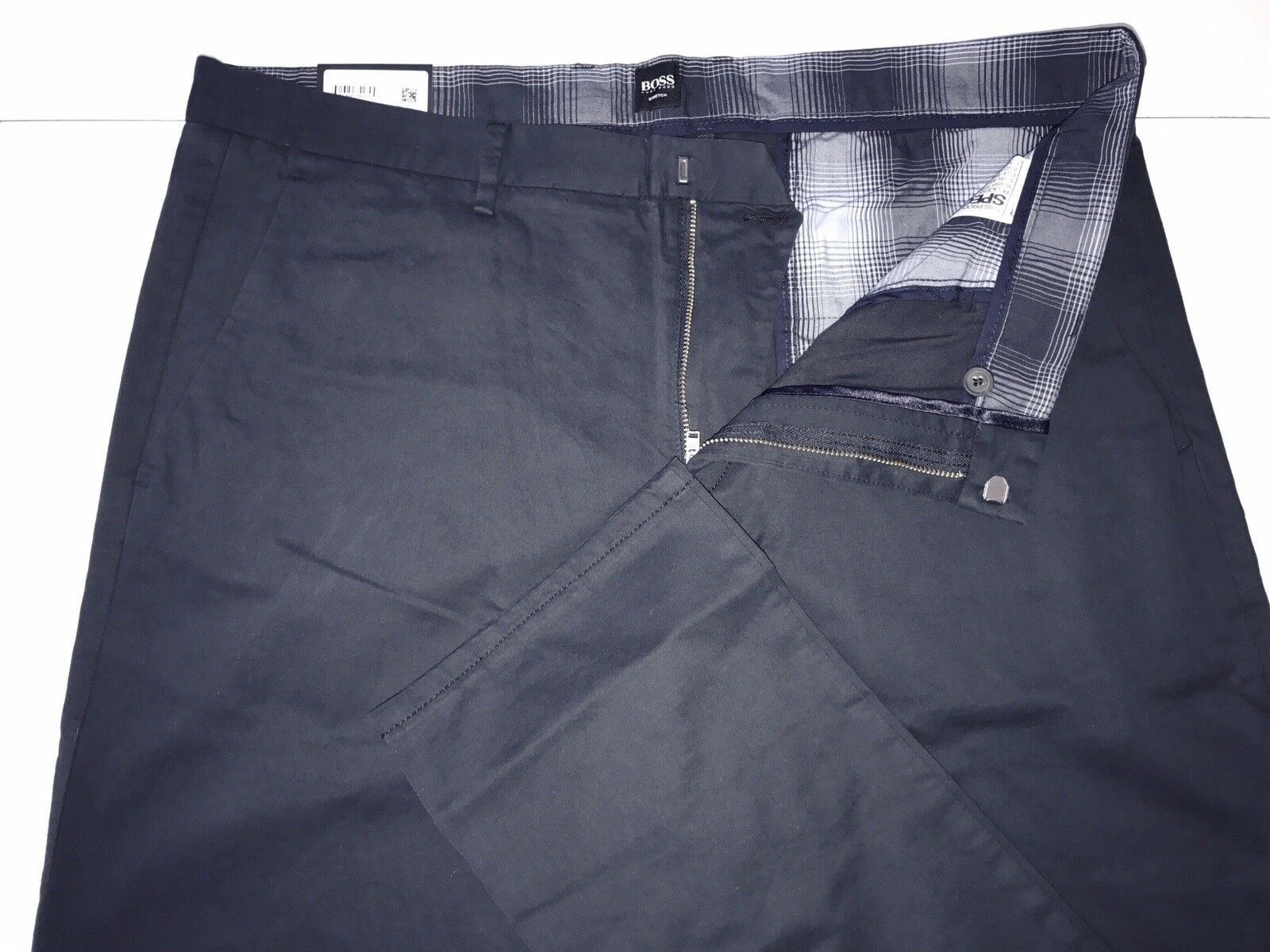 NWT $215 Boss Hugo Boss Clive Mens Cotton Slim Fit Dark Blue Pants 54 ...