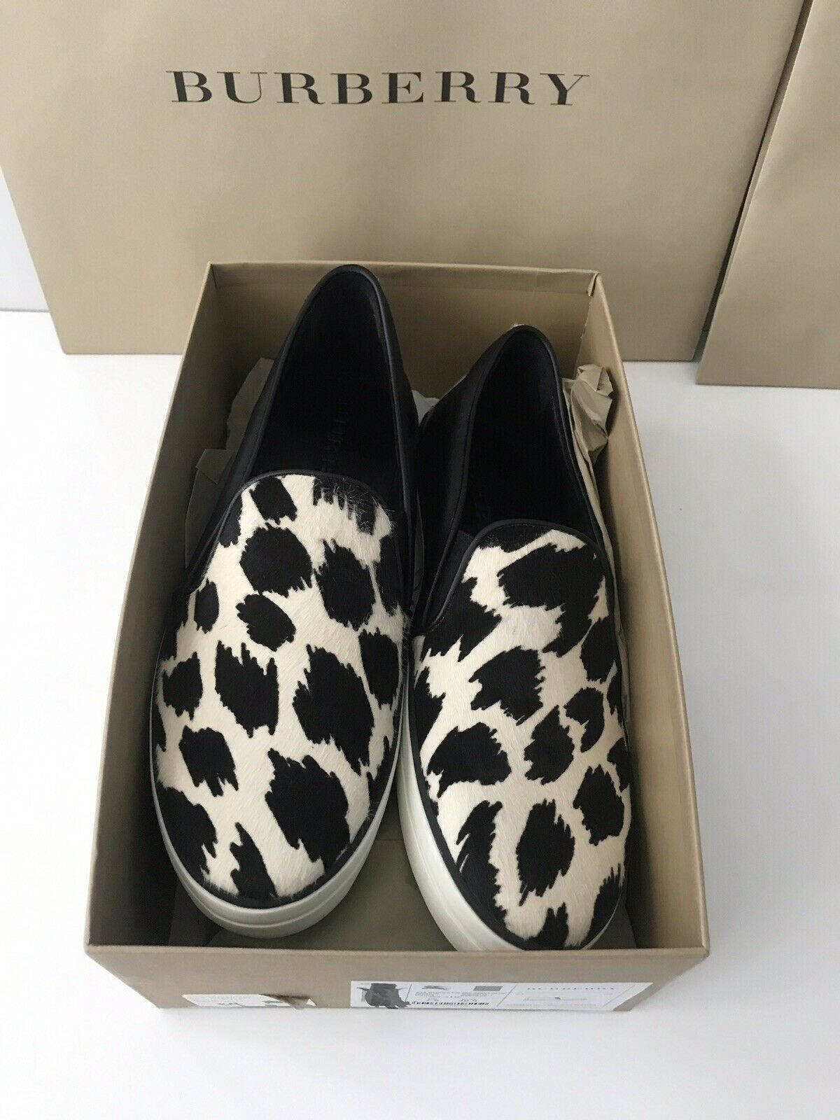 burberry slip on womens