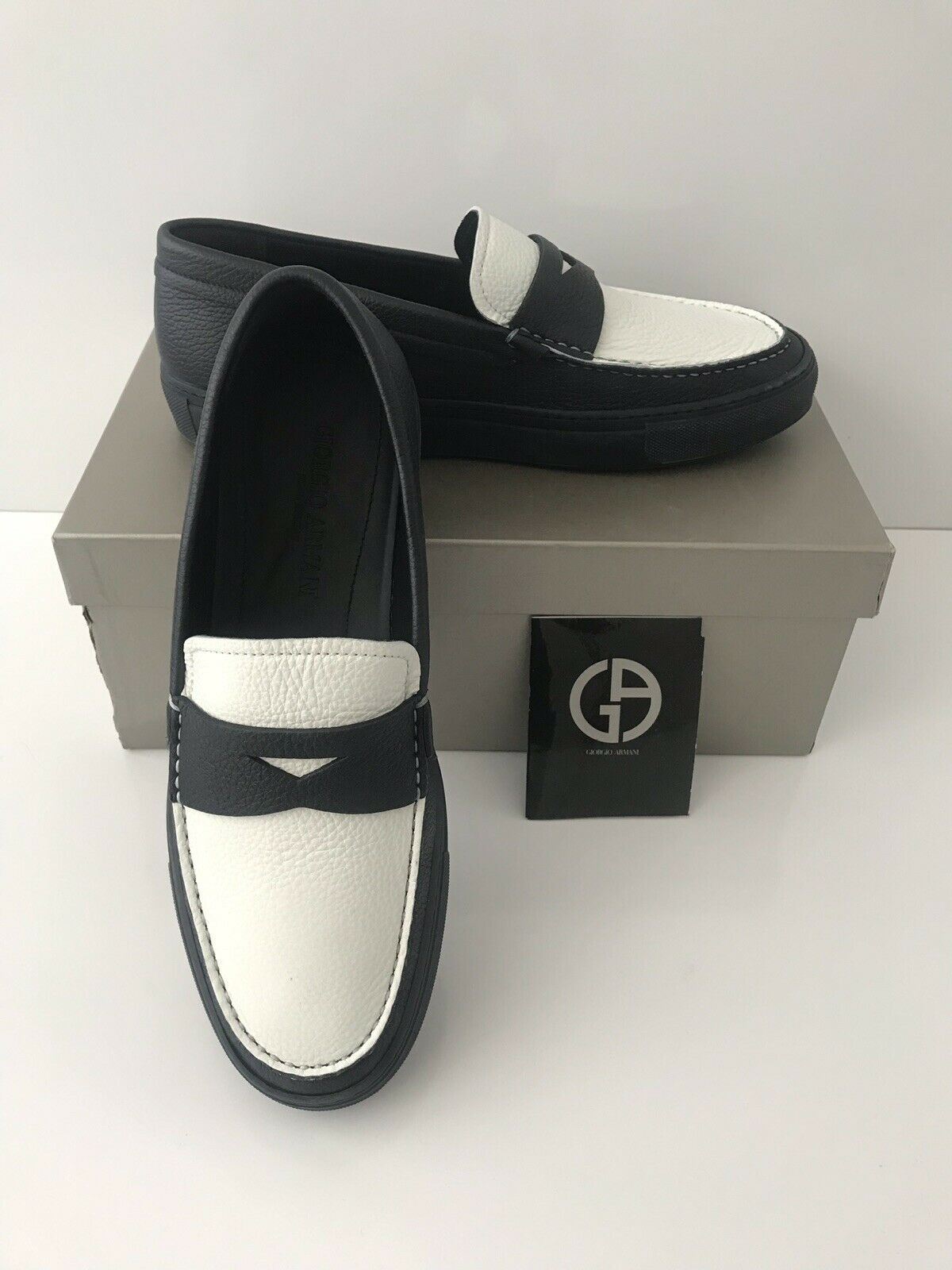 giorgio armani mens loafers