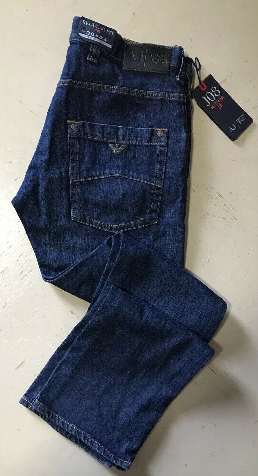 NWT Armani Jeans Mens Regular Fit Blue 