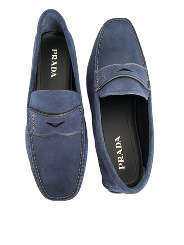 prada men's suede loafers