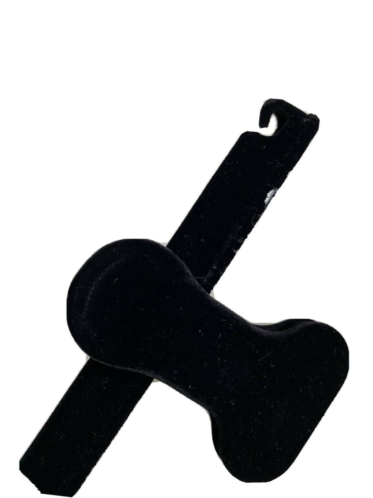 VERSACE Black Velvet 14.5" Clip Pants Hangers with Silver Hardware 14.5x3.5