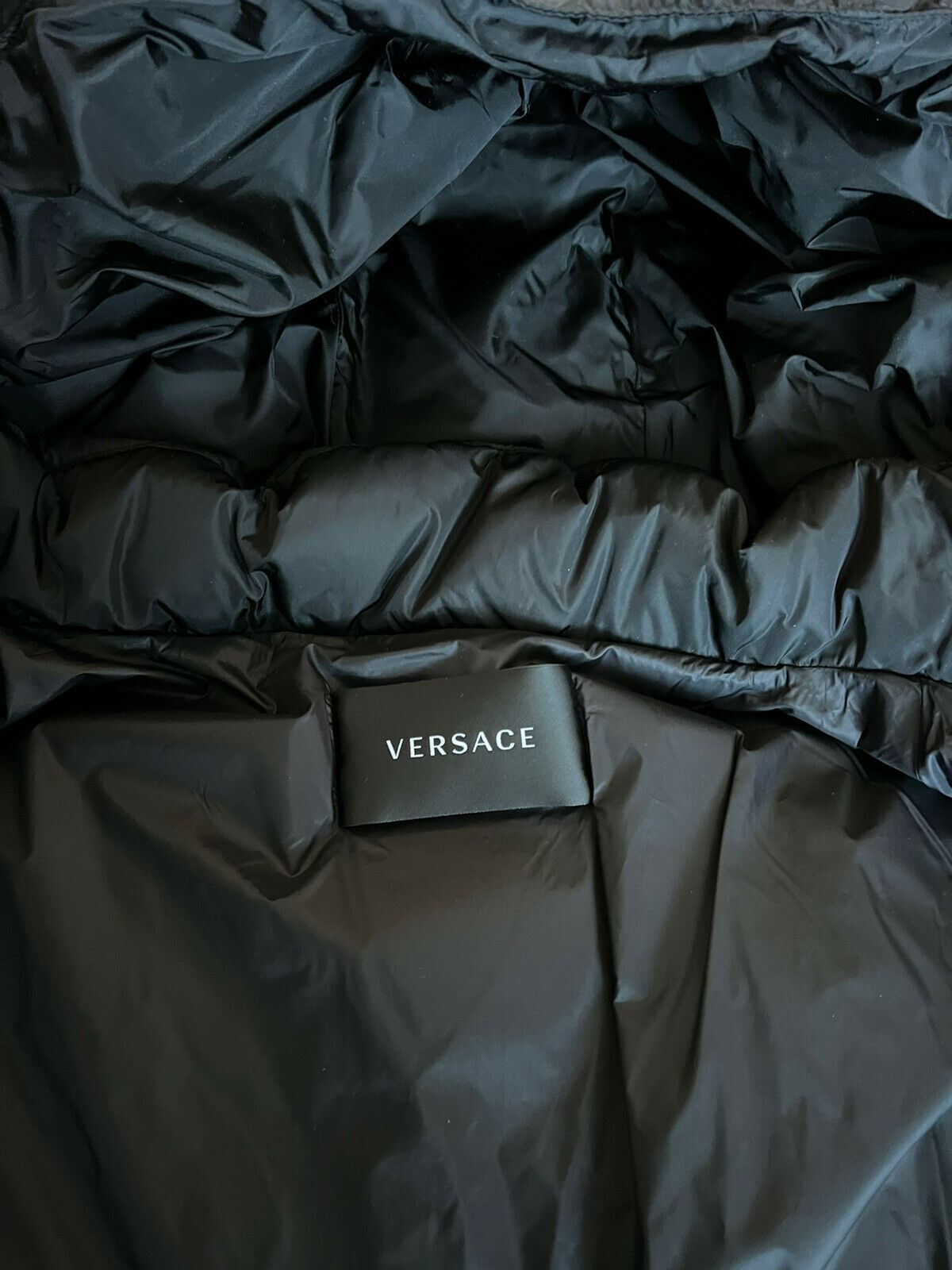 Nwt 1300 Versace Men S Black Down Parka Jacket Size 42 Us 52 Euro A Baysuperstore