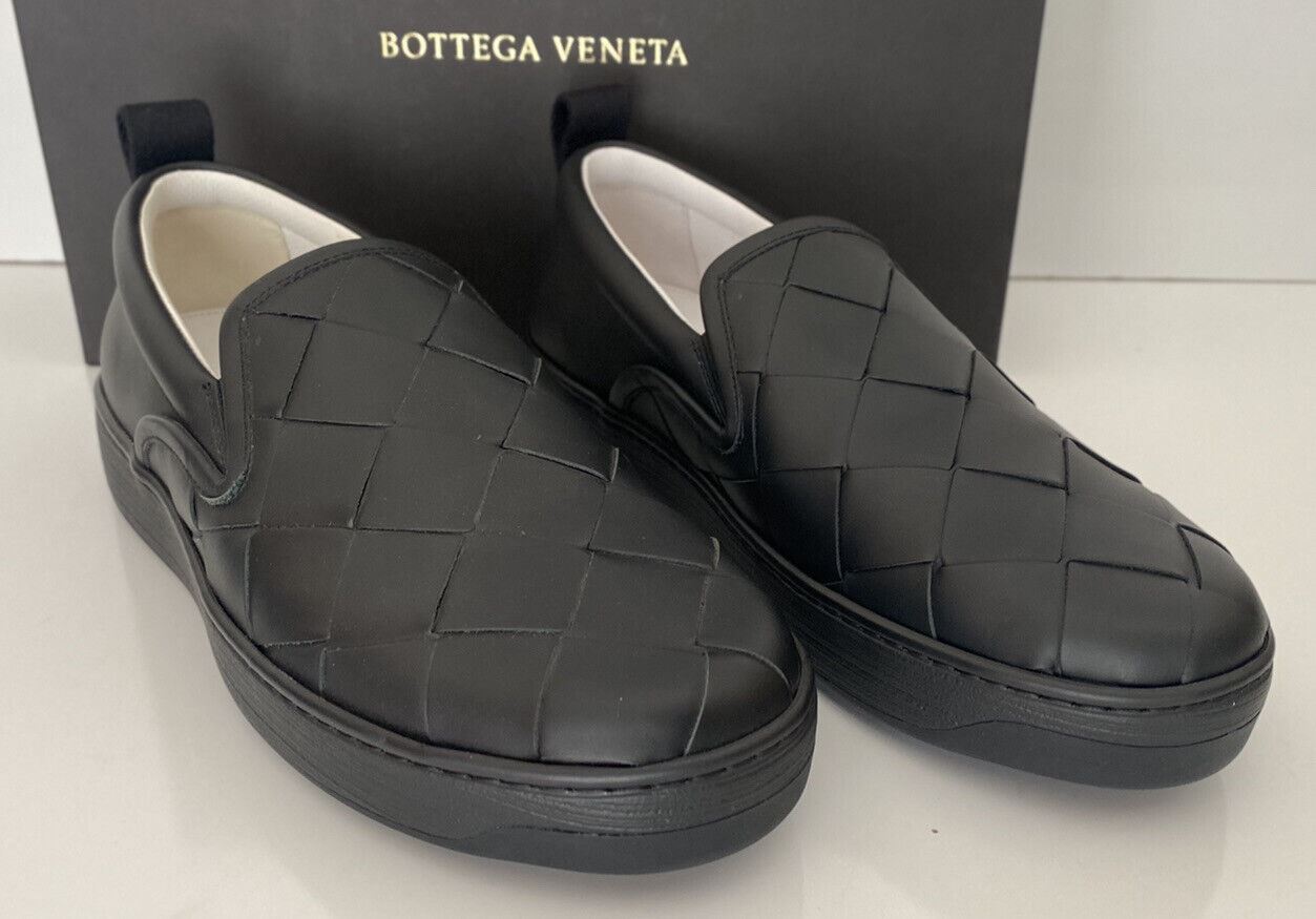 NIB $760 Bottega Veneta Intreciato Calf Leather Black Shoes 10 US 578303 Italy