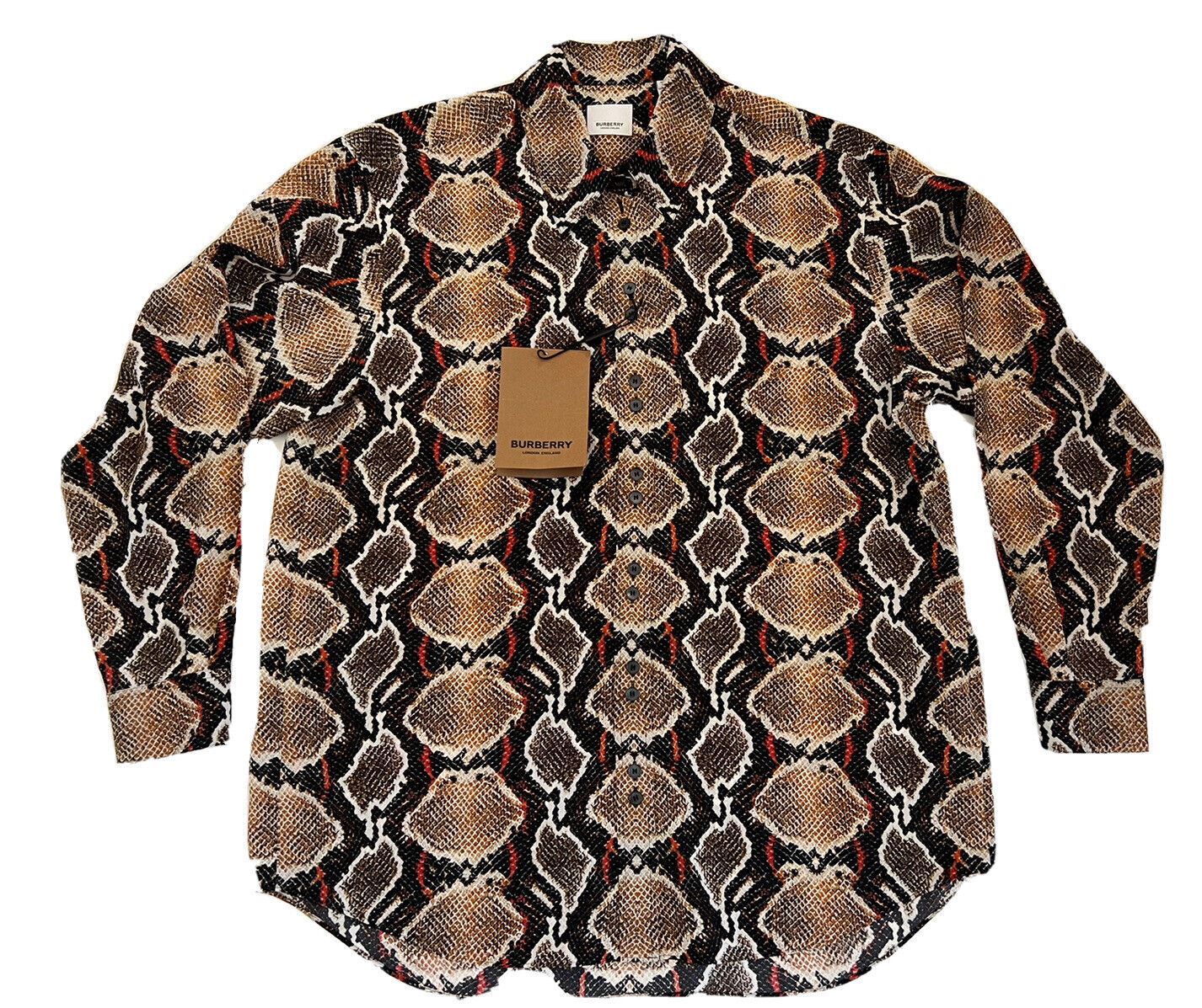 NWT $1050 Burberry Women's 100% Silk Long Sleeve Button-Up Shirt 4