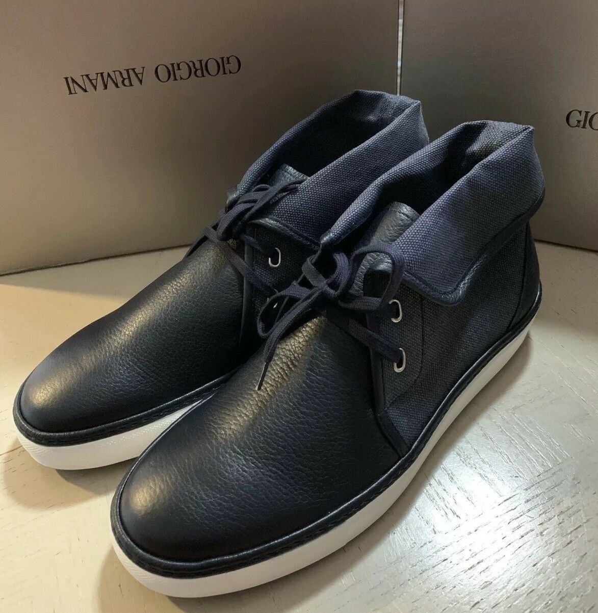 giorgio armani men's leather shoes