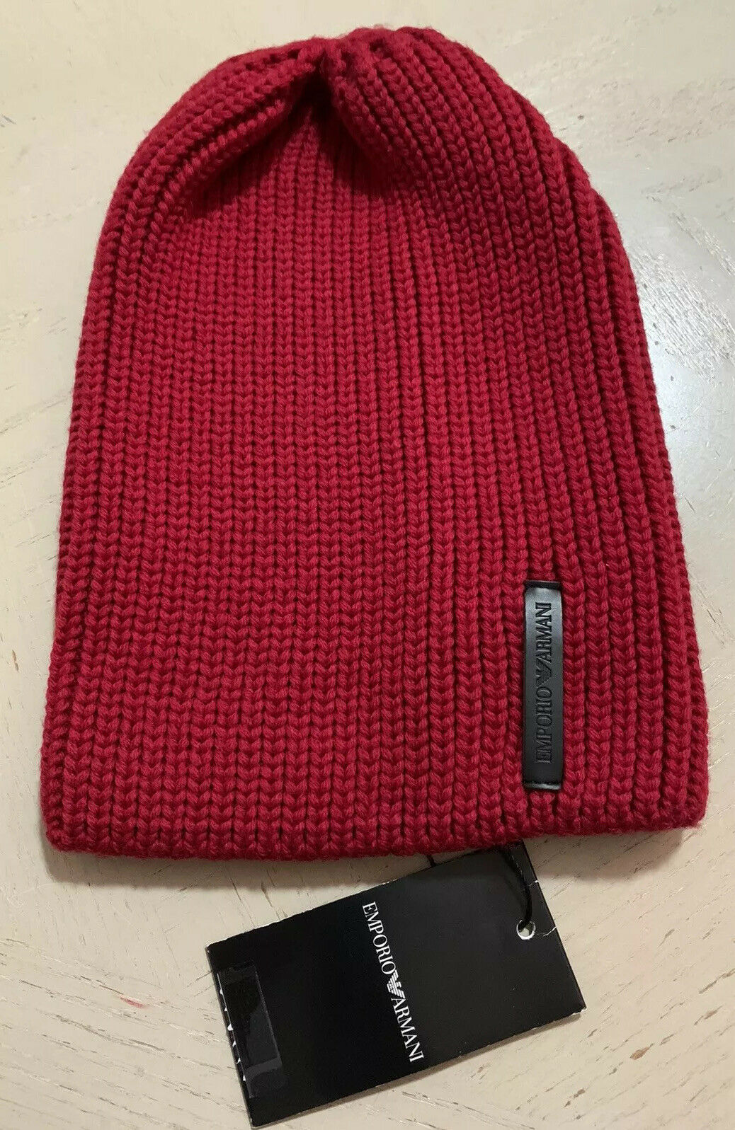 mens armani beanie