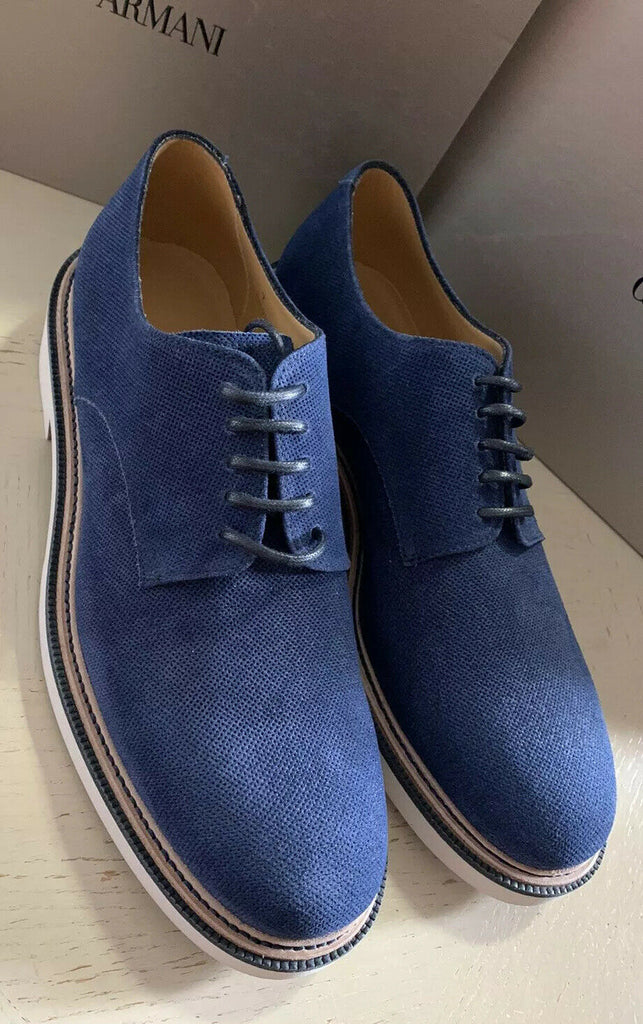 New $1095 Giorgio Armani Men Suede Shoes Blue  US/ UK X2C575 –  BAYSUPERSTORE