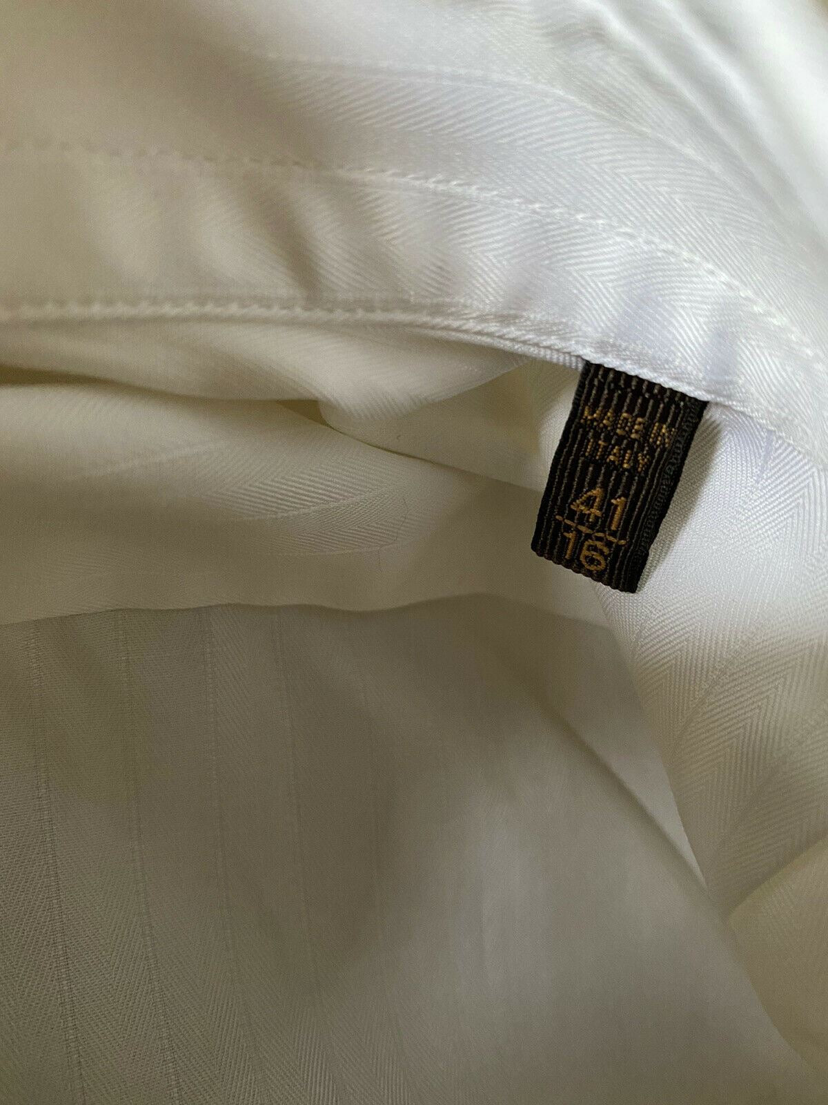 NWT $645 Ermenegildo  Zegna Couture Dress Shirt White 41/16 Made in Italy