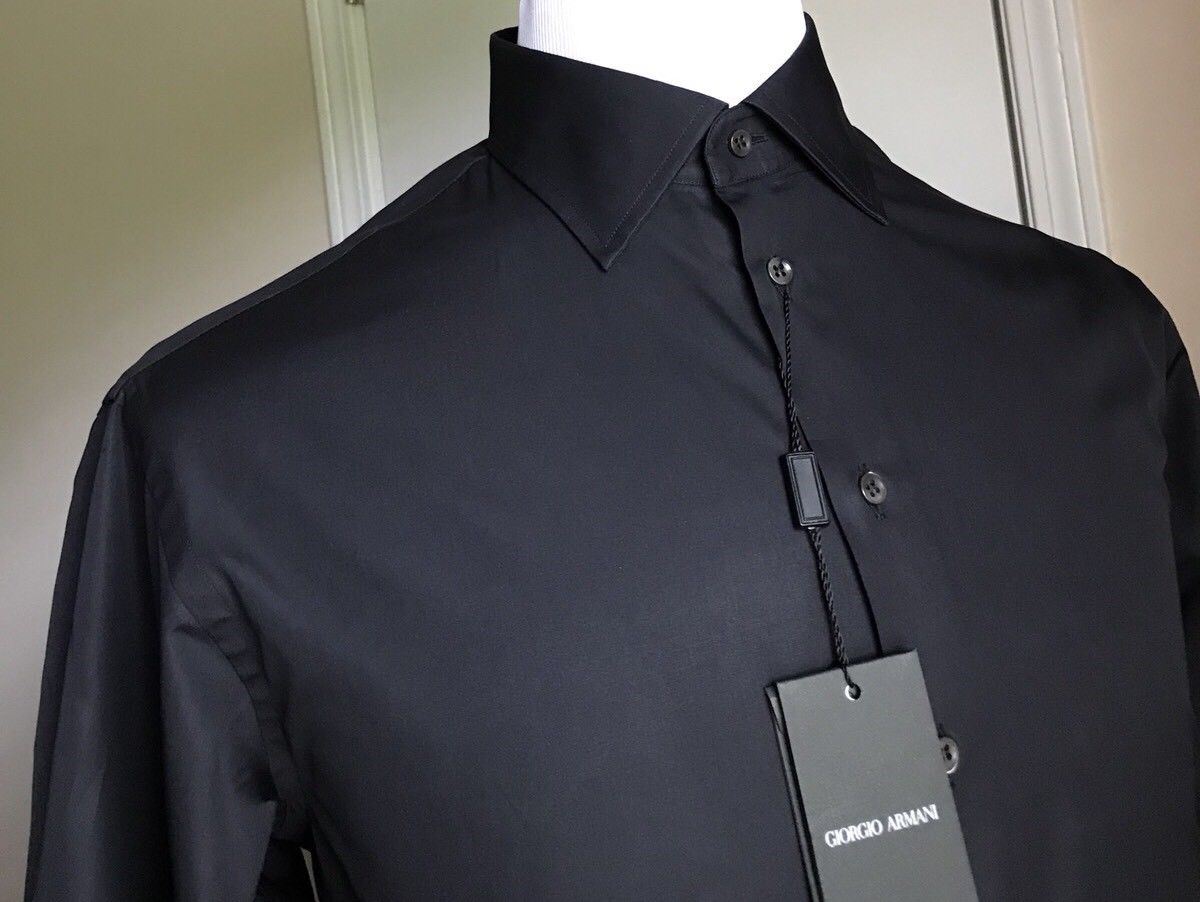 armani black dress shirt