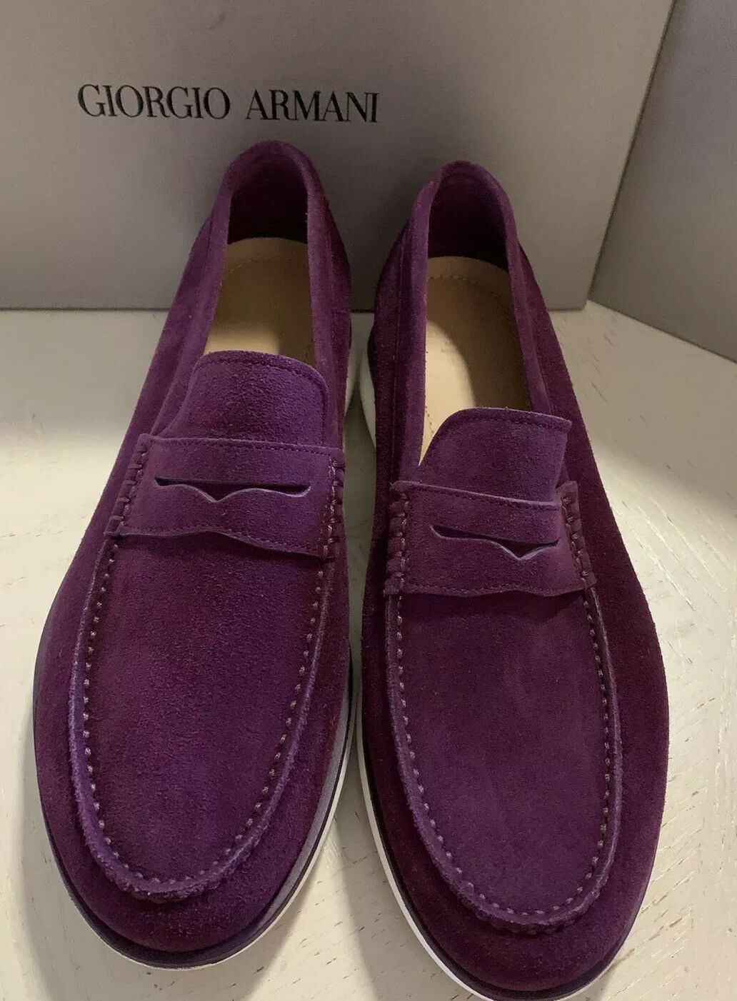 giorgio armani mens loafers