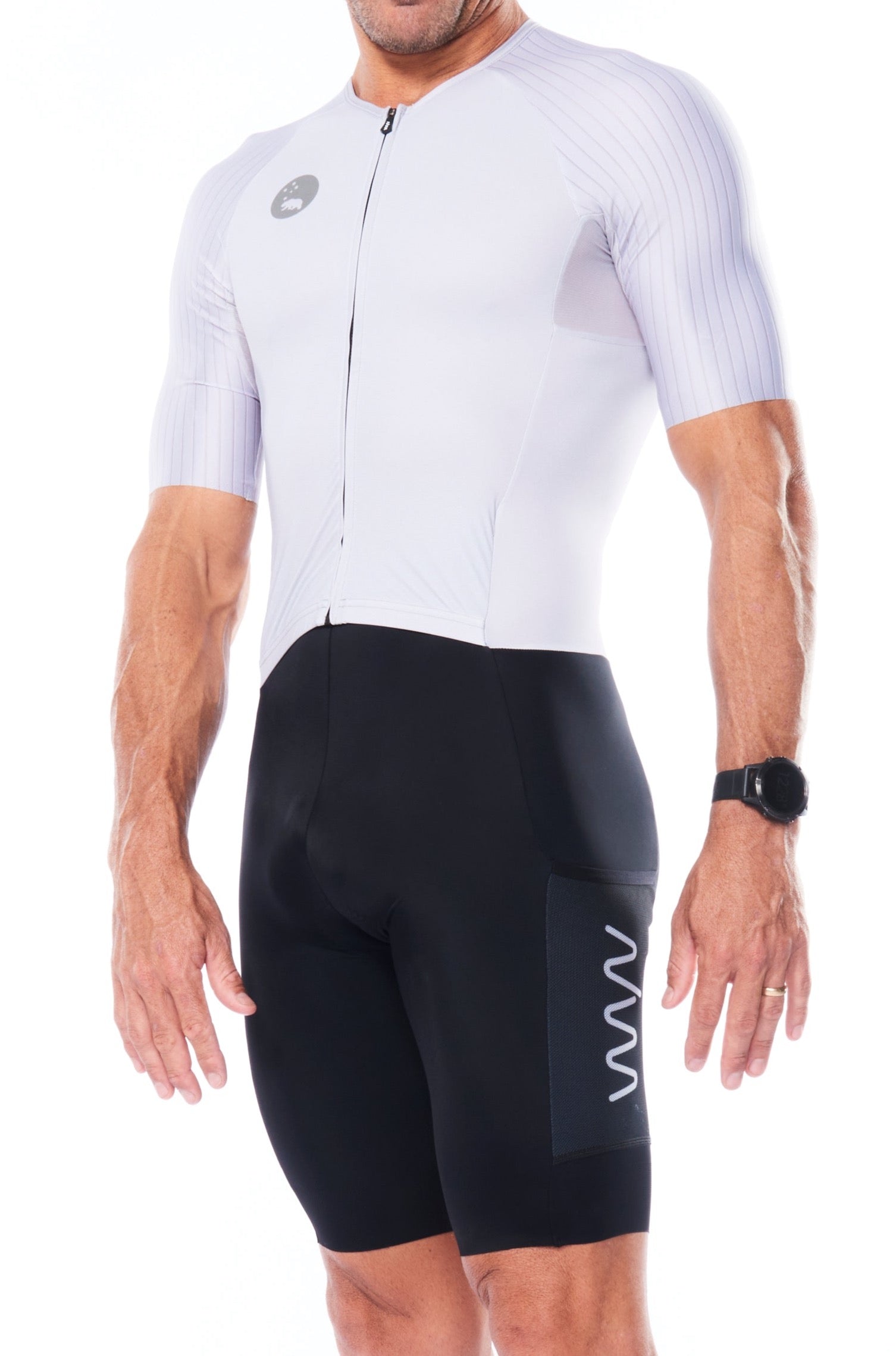 Men's Hi Velocity X  Triathlon Suit - Silver - WYN republic product image