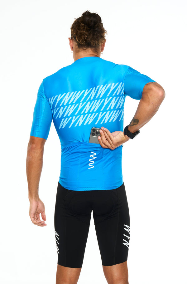 men's ROAM cycling bib shorts - sierra blue