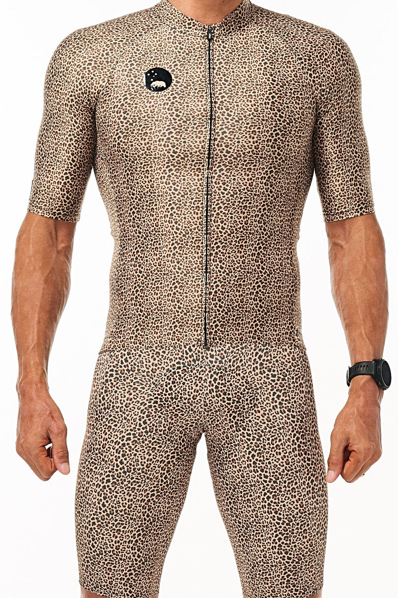 leopard print cycling jersey