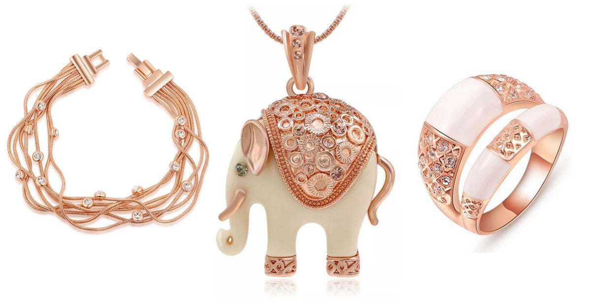 Rosa gold jewelry set 
