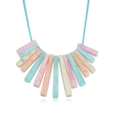 Colourful bricks necklace Mix Trendystrike