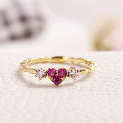 Heart gemstone ring Trendystrike