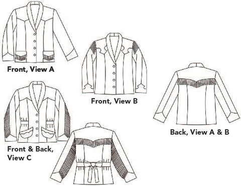 Two options for making the Rodeo Cowgirl Jacket - Folkwear