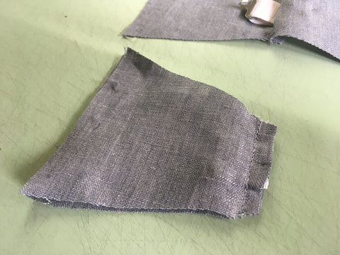 Photo of Folkwear 160 Mu'uMu'u short end of shaping tab stitched with elactic sandwiched in fabric