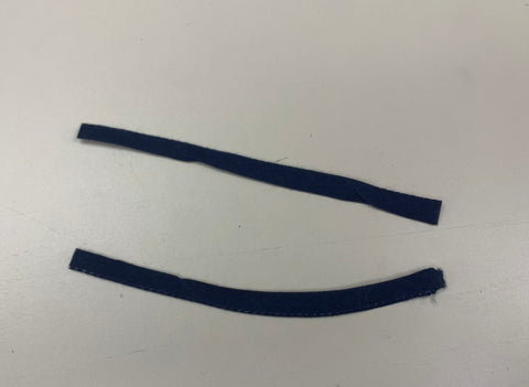 two 5 navy blue 5 inch strips on  white background