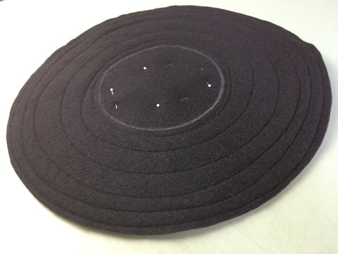 Photo of hat brim stitched in circular design