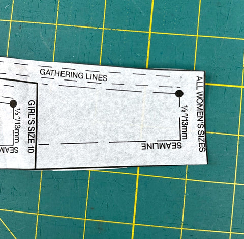 Pattern tissue for strap ends on a green map