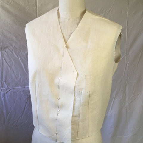 Photo of Bust Fit tested Muslin for the Folkwear 222 Vintage Vest View C