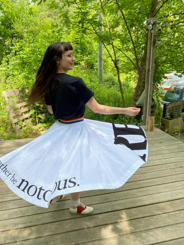 Photo of Folkwear 256 At The Hop RBG Skirt back twirl