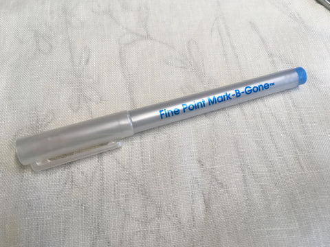 Photo of water soluble pen used to transfer design to 213 Pinafore panels