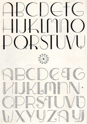 Art deco lettering - entire alphabet.