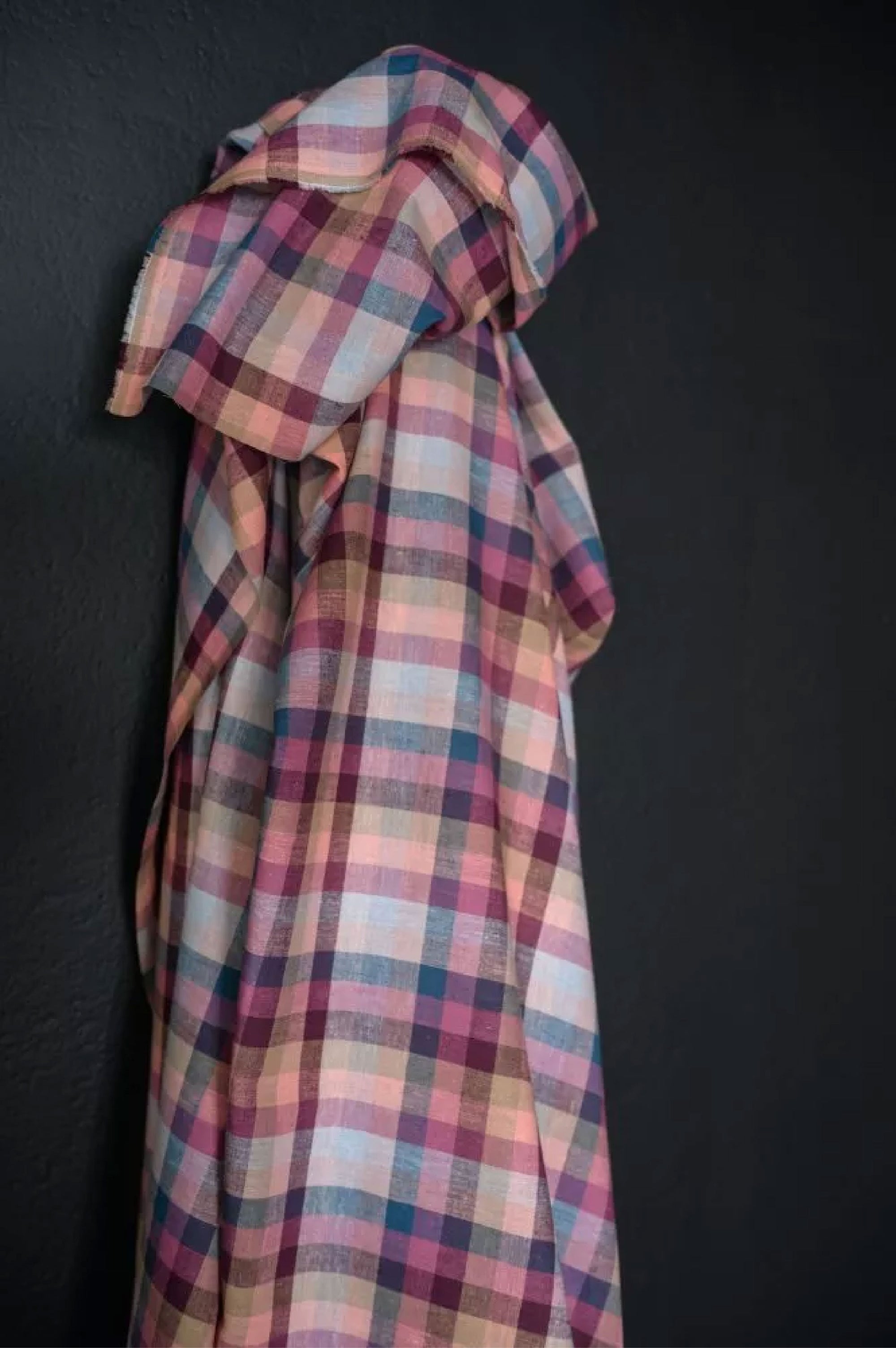 Pink and Yellow gingham Cotton/linen - Folkwear