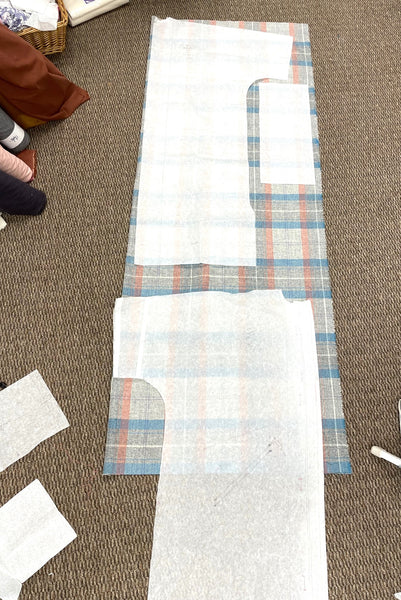 Basics Overcoat pattern laid out on fabric and doesn't fit.