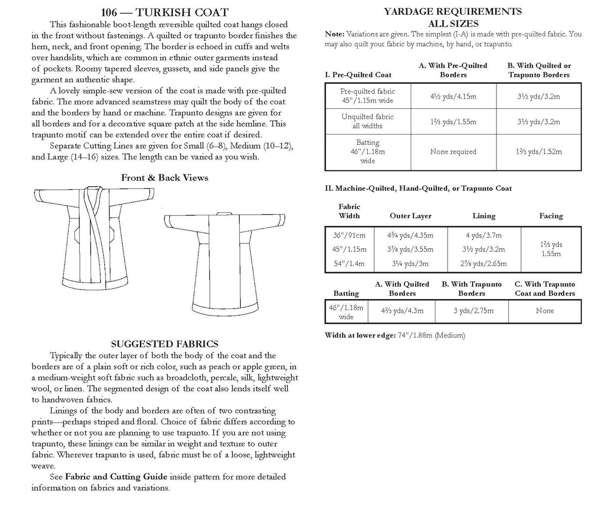 106 Turkish Coat - Folkwear