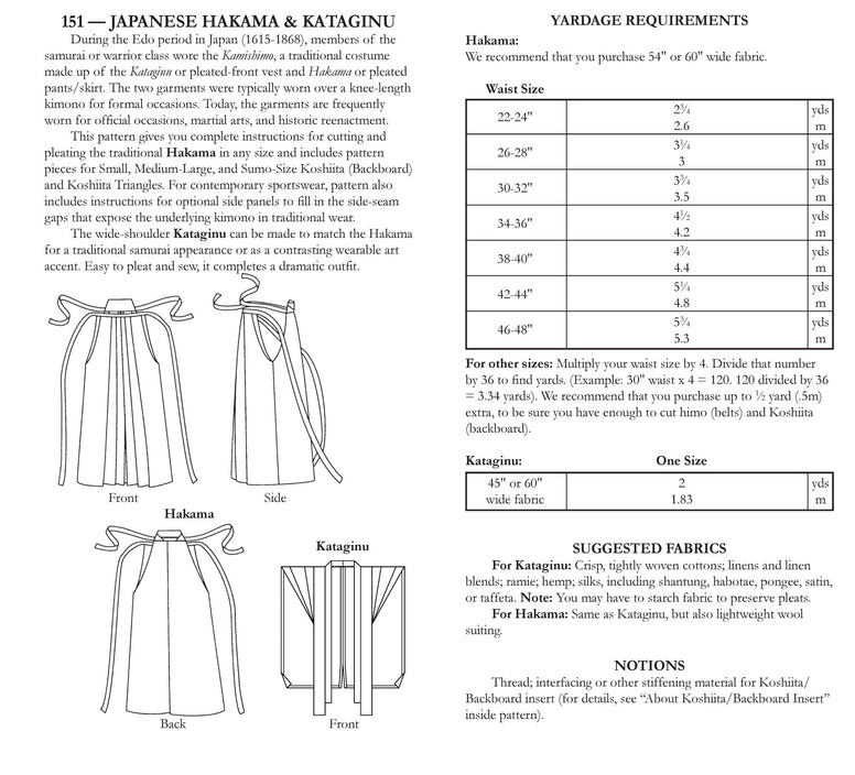 151 Japanese Hakama & Kataginu – Folkwear