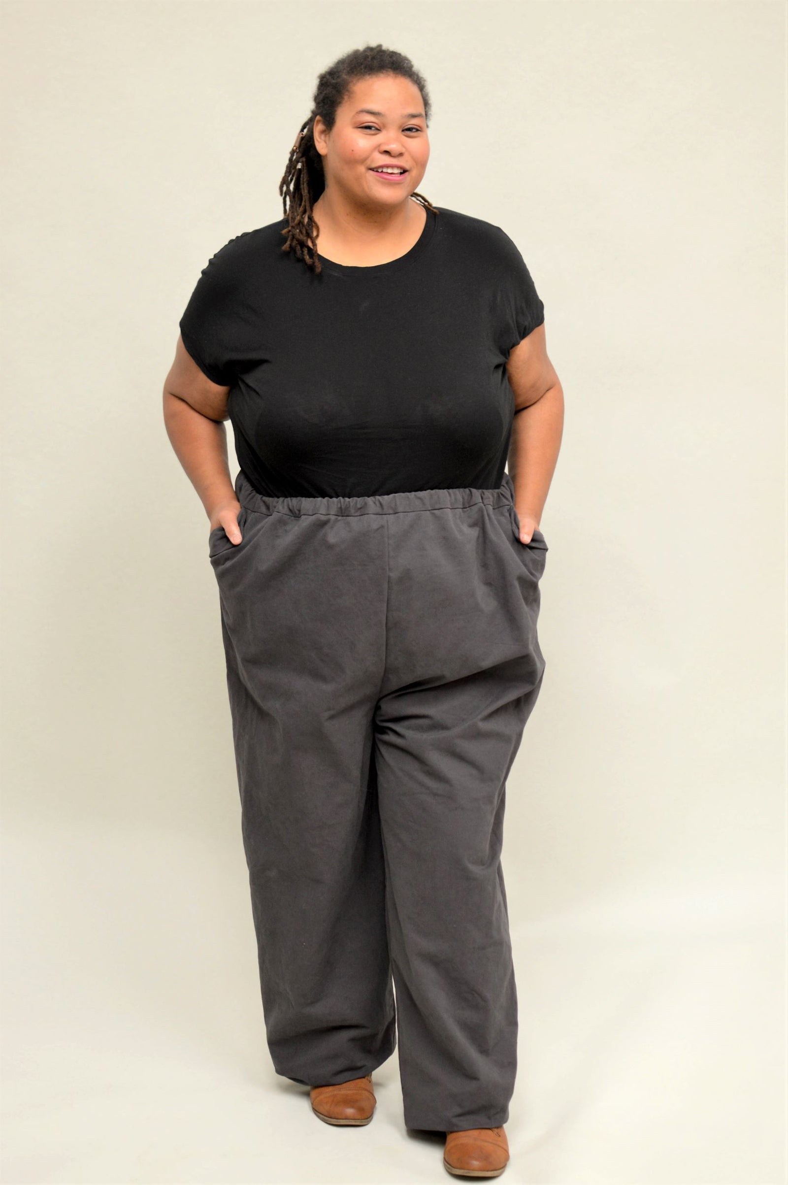 Plus Size High Waist Straight Leg Carrot Pants Trousers