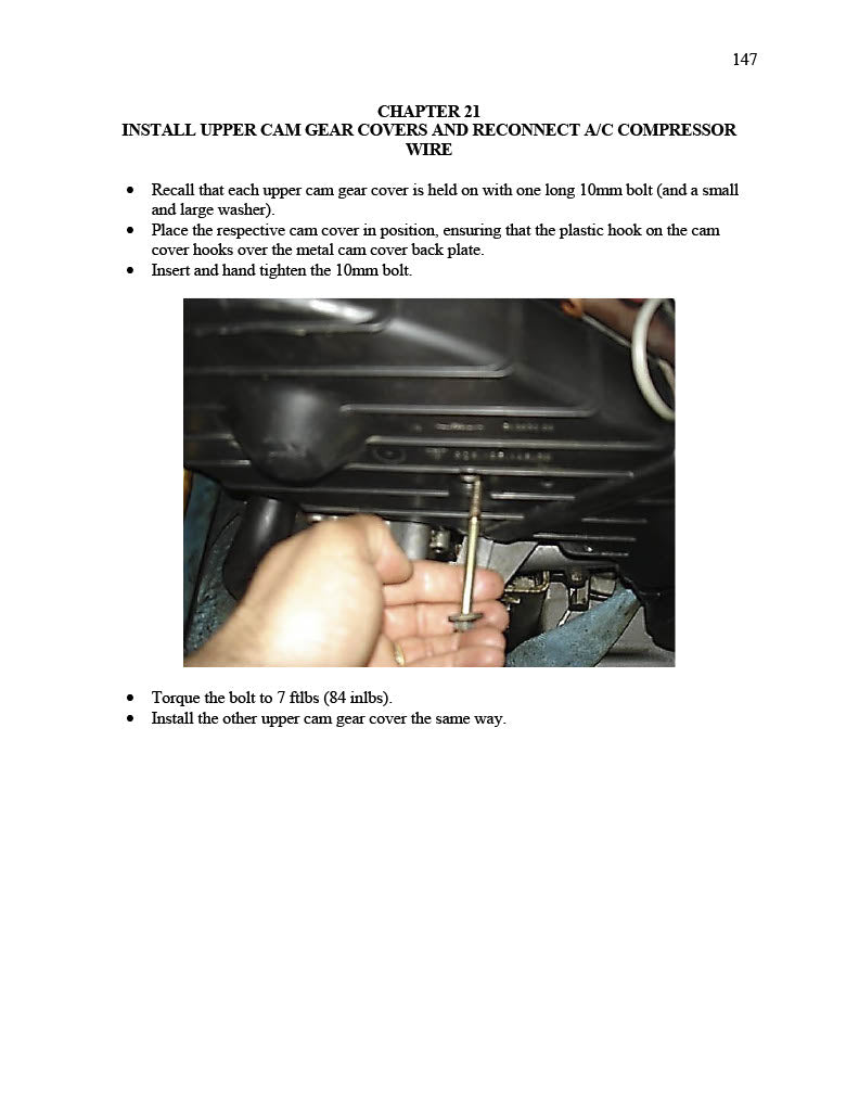 timing belt/water pump miscellaneous wyait procedures pg147