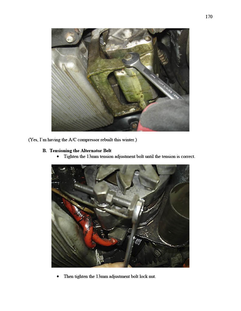 timing belt/water pump miscellaneous wyait procedures pg170