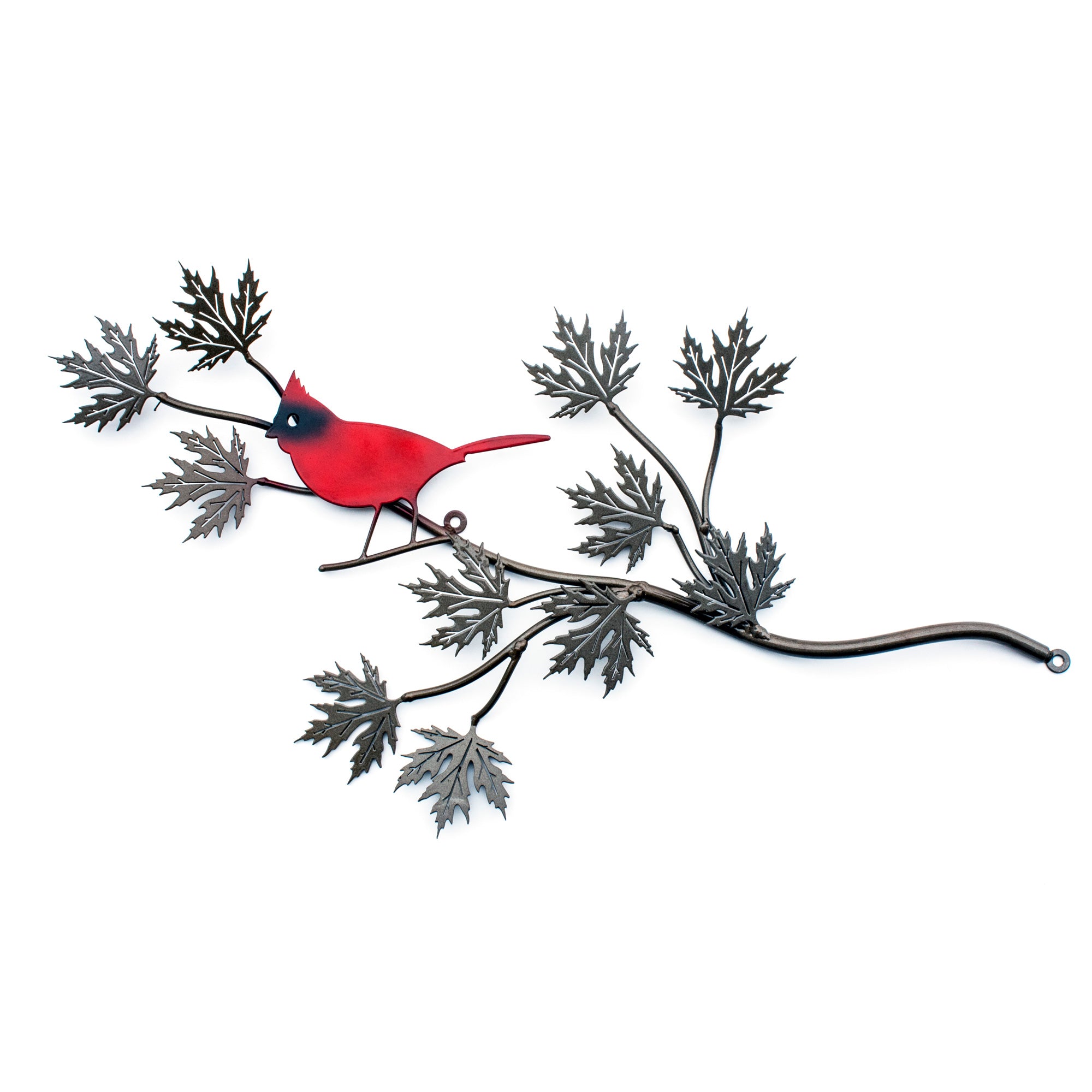 CARDINAL ON BIRCH BRANCH METAL WALL SCULPTURE WALL DECOR WALL ART