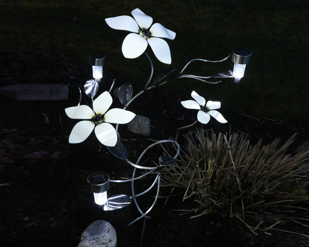 Ornamental solar powered garden lights