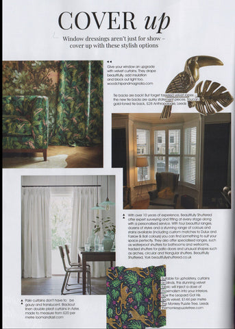 How the Leopard got his Spots velvet by The Monkey Puzzle Tree featured in Living North Magazine