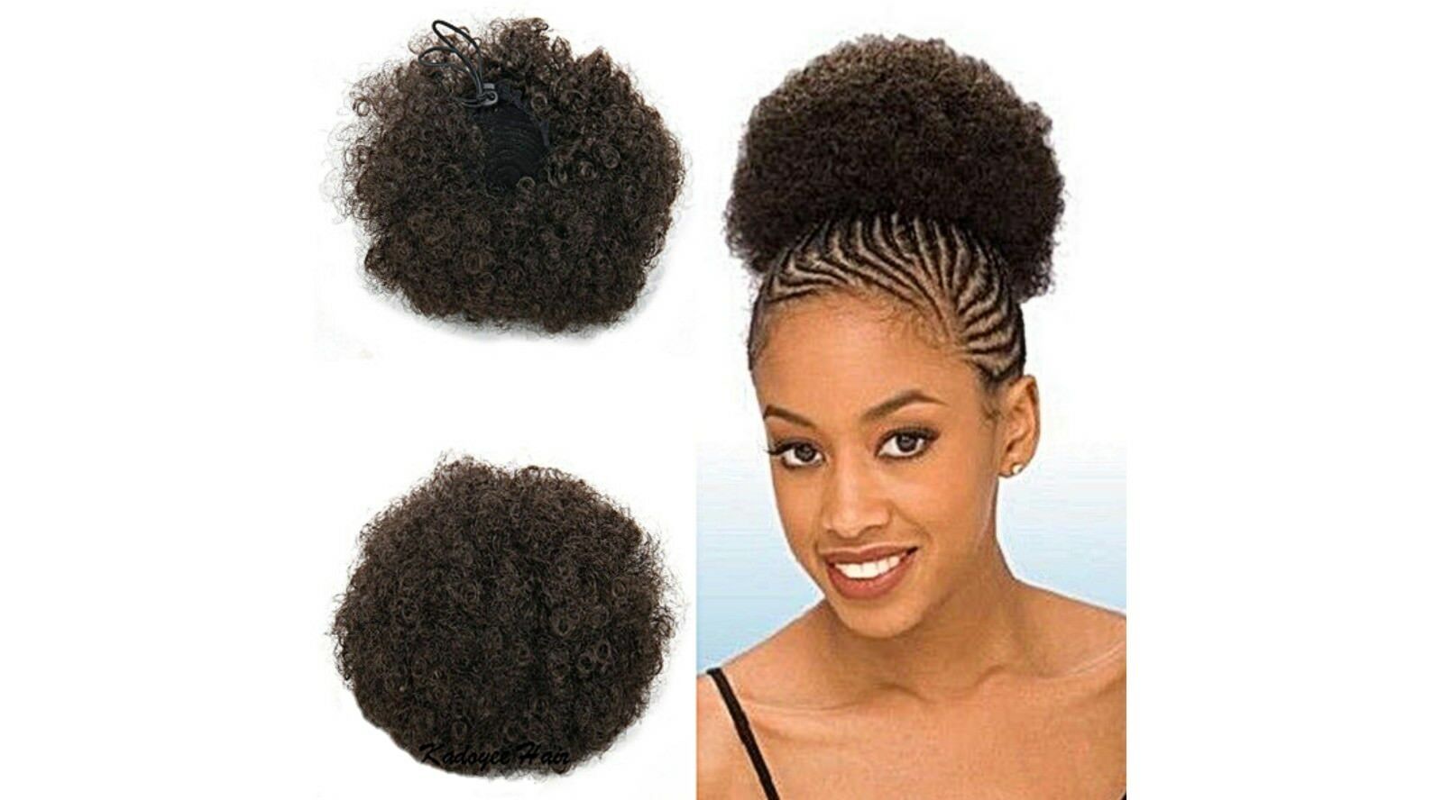 Large Size Synthetic Curly Natural Hair Ponytail African Short