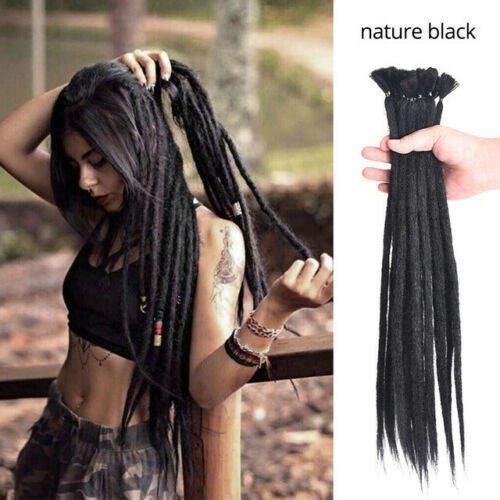 Dreadlocks Extension 24 Inch 10 Strands Handmade Dreads Synthetic