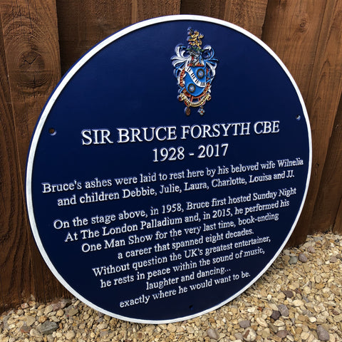 Sir Bruce Forsythe CBE Blue Plaque