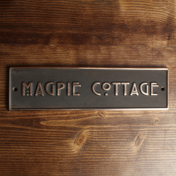 Cast Solid Bronze Custom House Sign - Signcast