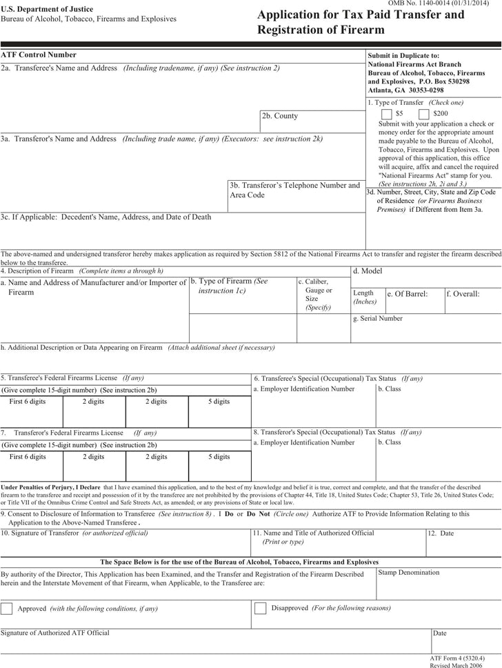 atf form 6 dolap magnetband co form 4473 download