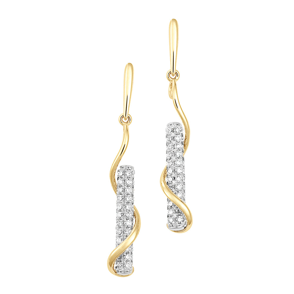 Diamond Fashion Bar Earrings