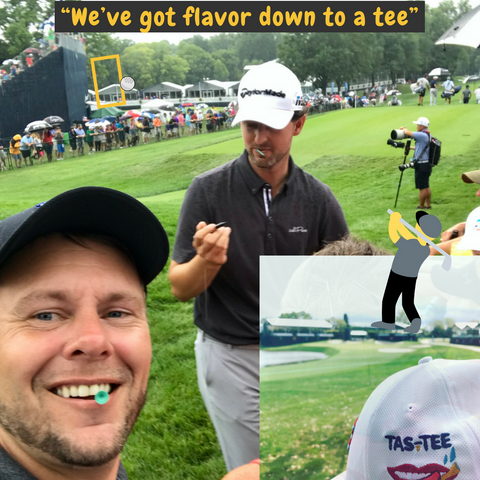 Zach Johnson tries a Tas-Tee