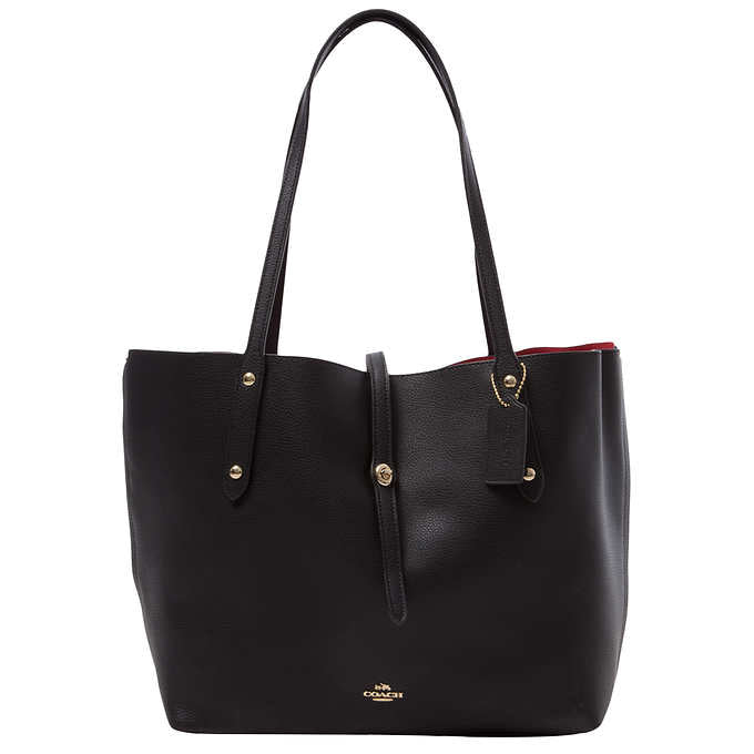 coach leather market tote