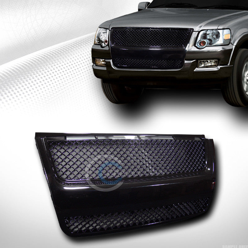 木造 Altecmotors 06-09 Ford Explorer Sport Trac Bently Style Mesh Front Hood  Grille Black