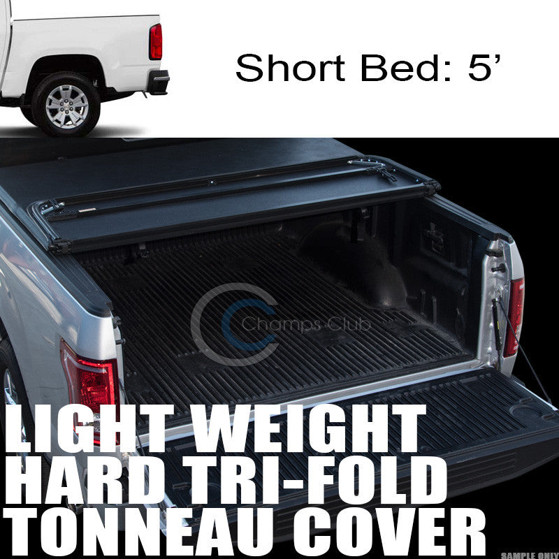 Tri Fold Hard Tonneau Cover Lw 15 17 Chevy Colorado Gmc Canyon Crew Ca Jlconcepts